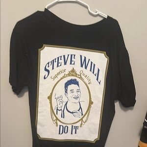 Steve Will Do It Black T-Shirt